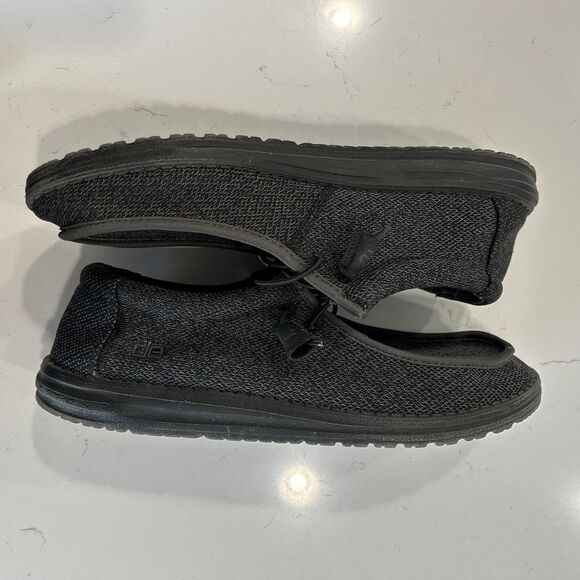 Hey Dude Wally Sox Micro Shoes Mens Size 12 black Gray Slip-On Loafers EU 45 - Picture 12 of 13